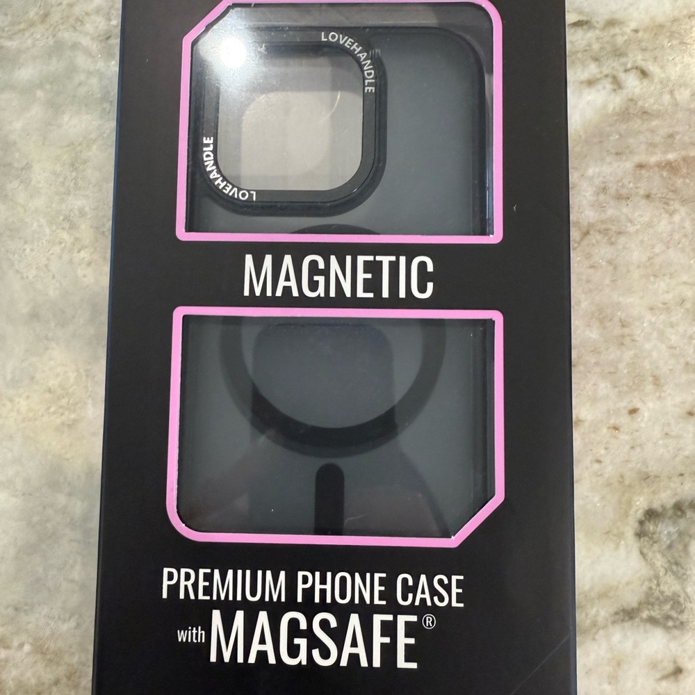LoveHandle Magnetic Phone Case with MagSafe charcoal  black iPhone 15 PRO NEW